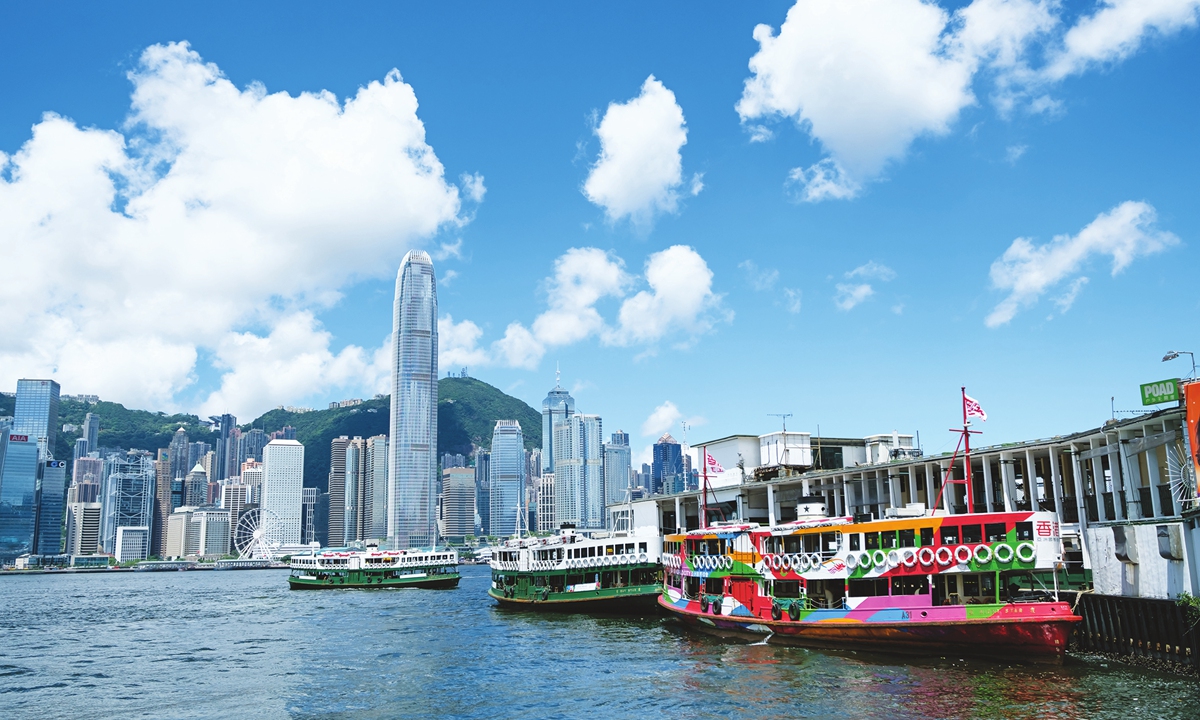 A view of Victoria Harbor in Hong Kong Photo: VCG