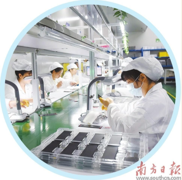 惠州市纵胜电子材料有限公司的生产线。