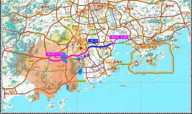深江高速路线图。