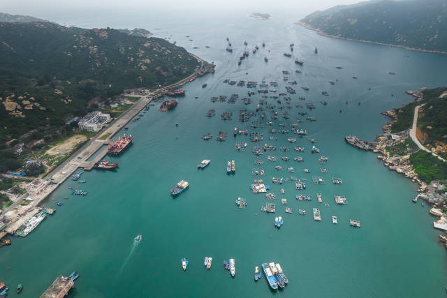 江门上川岛沙地渔港鸟瞰图。来源：视觉中国