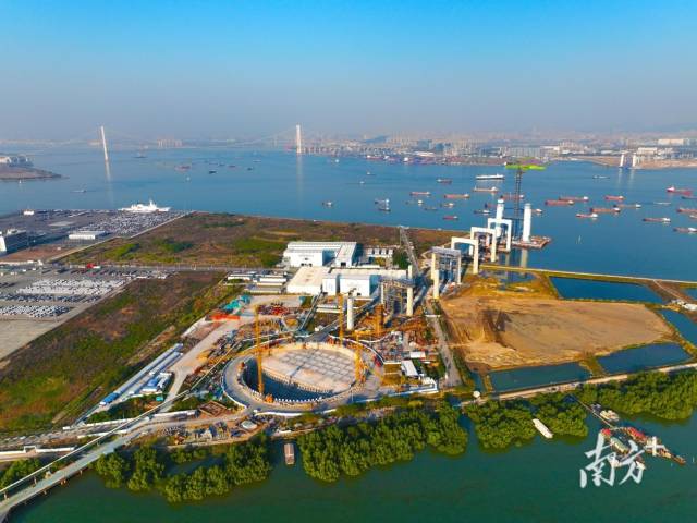 狮子洋通道主要工点已实现复工。