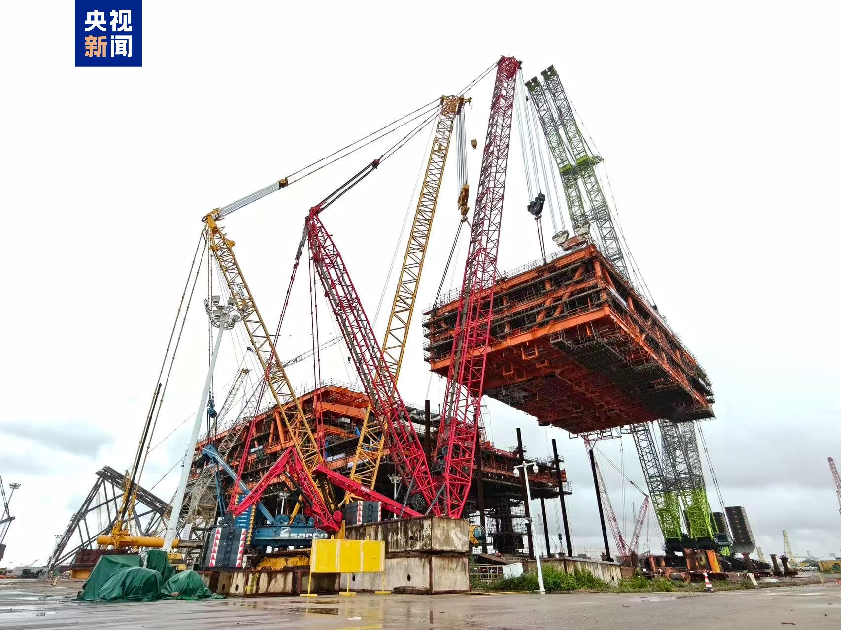 亚洲最大海上原油处理平台完成封顶 亚洲最大海上原油处理平台完成封顶
