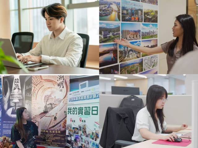 港澳青年在实习单位参加实习工作。